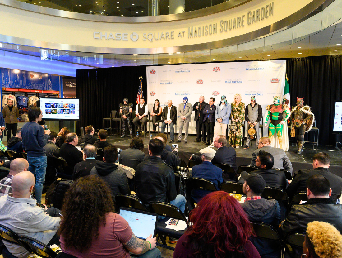 Lucha Libre AAA Press Conference in Madison Square Garden